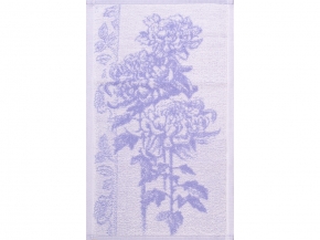 1с105.413ж1 Флористика-хризантемы(лиловый) Полотенце махровое 50х30 см