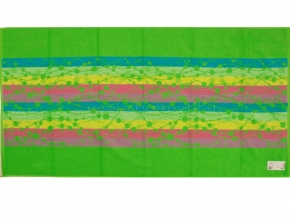 6с102.413ж1 Фристайл (зел.радужка1) Полотенце махровое 81х160см