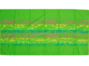 6с102.413ж1 Фристайл (зел.радужка1) Полотенце махровое 81х160см